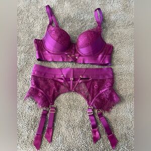 Honey Birdette BELINDA Bra & Garter Belt